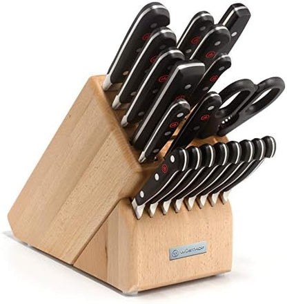 Wüsthof WUSTHOF Classic 6 Piece Kitchen Knife Set | 3.5" Paring Knife, 8" Bread Knife, 8" Cook's Knife, 9" Honing Steel Come Apart Kitchen Shears, Black