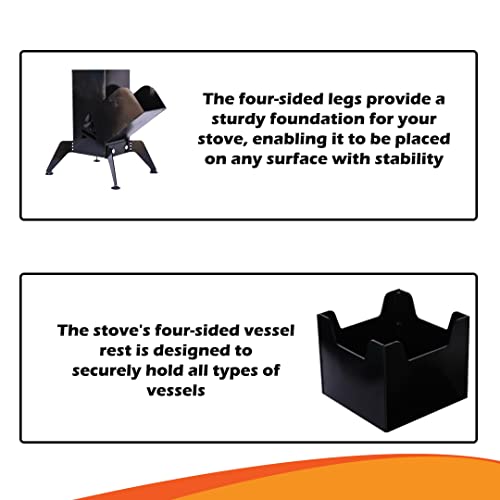  Wood Fire Rocket Stove Smokeless Camping And Outdoor Stove (MEDIUM)