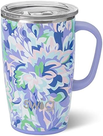  18oz Insulated Coffee Mug With Handle & Lid, Cup Holder Friendly, Dishwasher Safe, Stainless Steel Travel Mugs Insulated For Hot And Cold Drinks (Black Walnut)