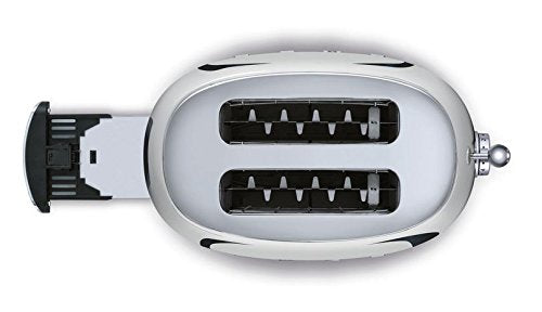 Smeg TSF01SSUS 50's Retro Style Aesthetic 2 Slice Toaster, Chrome