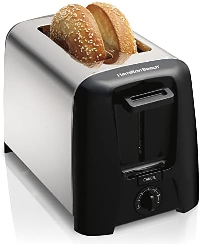 Hamilton Beach 2 Slice Toaster With Extra Wide Slots, Shade Selector, Auto-Shutoff, Cancel Button And Toast Boost, Black