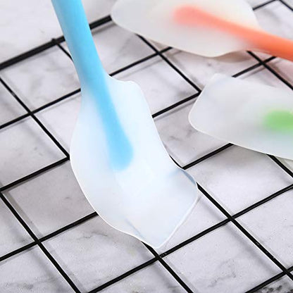  Silicone Spatula Set Of 4 - Heat Resistant Flexible Spatula 450F With Stainless Steel Core - Food Grade Premium Good Grip Kitchen Utensils - Seamless, Heavy Duty, BPA Free, Dishwasher Safe
