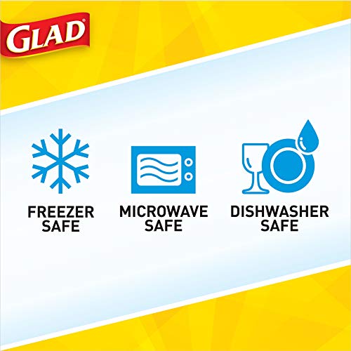  Ware Deep Dish Food Storage Containers | Large Rectangle Food Storage, Food Containers Hold Up To 64 Ounces Of Food | Glad Containers With Glad Lock Tight Seal, 3 Count