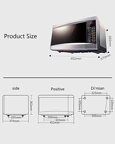  DUNOG 20L 1180W Digital Microwave 10 Auto Cook Menus,Clock & Timer,Defrost Setting, Turntable Heating,Easy Clean