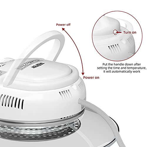  Infrared Halogen Oven Chicken Turbo Cooker Oven Large 17 Quart For Healthy Meals Fries Chips With 11 Accessories