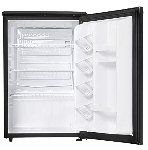  DAR026A1BDD-6 2.6 Cu.Ft. Mini Fridge, Compact Refrigerator For Bedroom, Office, Bar, Countertop, E-Star Rated In Black