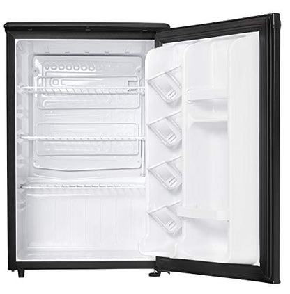  DAR026A1BDD-6 2.6 Cu.Ft. Mini Fridge, Compact Refrigerator For Bedroom, Office, Bar, Countertop, E-Star Rated In Black