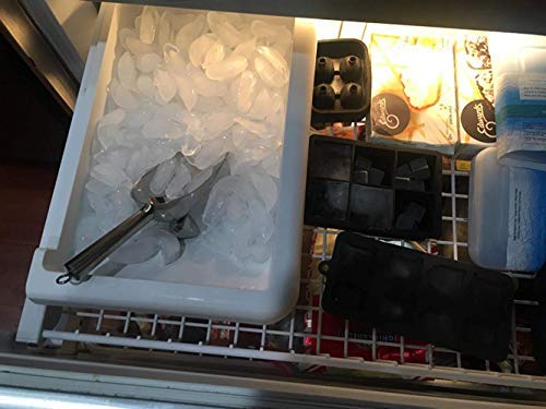  Stainless Steel Ice Scooper, Small Metal Food Candy Scoop For Kitchen Bar Party Wedding, Thickened Material, Dishwasher Safe. (8 OZ)