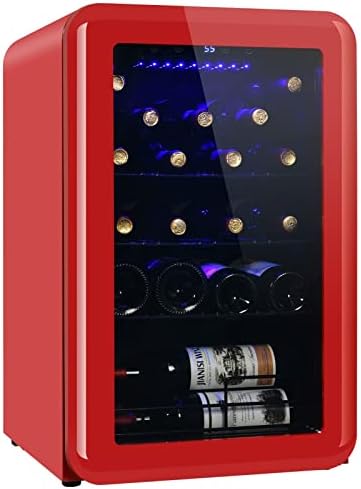  Compressor Wine Cooler, Digital Temperature Control Freestanding Wine Cellar,24 Standard Bottle