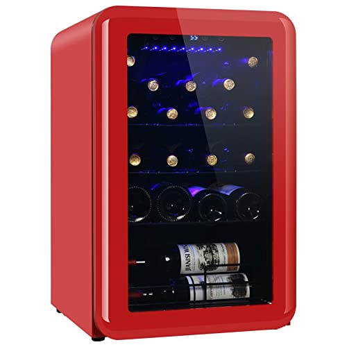  Compressor Wine Cooler, Digital Temperature Control Freestanding Wine Cellar,24 Standard Bottle