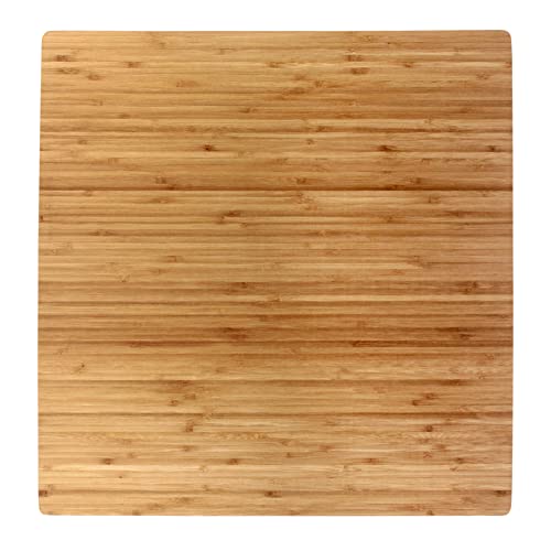  Bamboo Burner Cover Cutting Board, 3-Ply, Large, Square - Grooved/Flat (20"x20"x0.75")