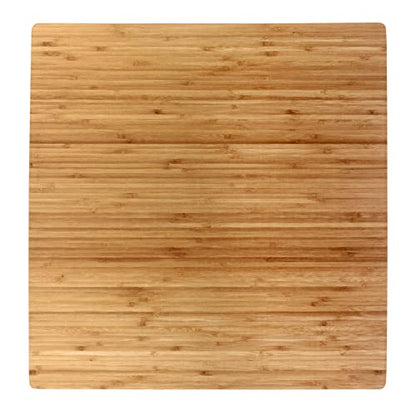  Bamboo Burner Cover Cutting Board, 3-Ply, Large, Square - Grooved/Flat (20"x20"x0.75")