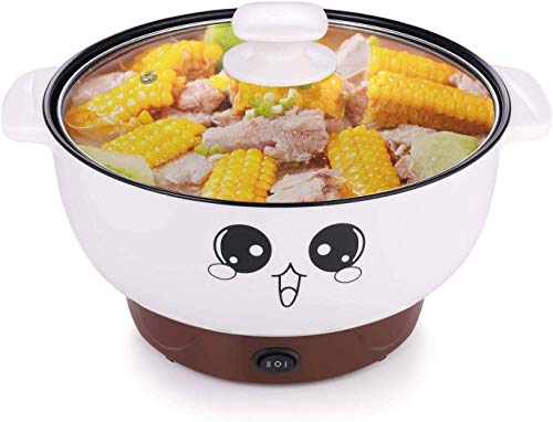  Electric Cooker 110V，4in 1 Small Electric Cooker Household Multifunctional Frying Pan With Steamer Cooking Dormitory Steamer 2-person 3-in-one Pot, 2.8L