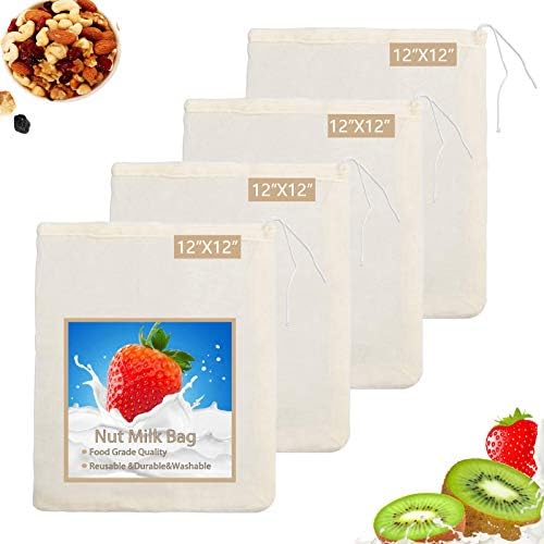  Brew Bag Cheesecloth Cheese Cloths For Straining Reusable Cheese Cloth Bags Large 2Pack 26"x22"Fine Mesh Strainer Bag For Brewing Hops Grains Fruit Cider Apple Grape Wine Beer Nut Milk Making (large)
