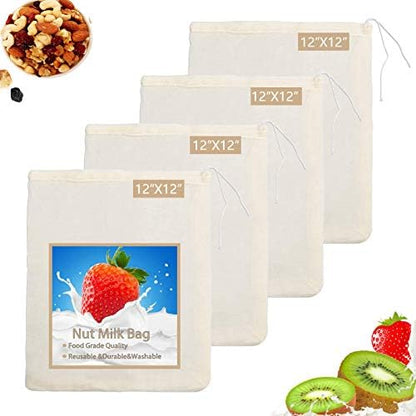  Brew Bag Cheesecloth Cheese Cloths For Straining Reusable Cheese Cloth Bags Large 2Pack 26"x22"Fine Mesh Strainer Bag For Brewing Hops Grains Fruit Cider Apple Grape Wine Beer Nut Milk Making (large)