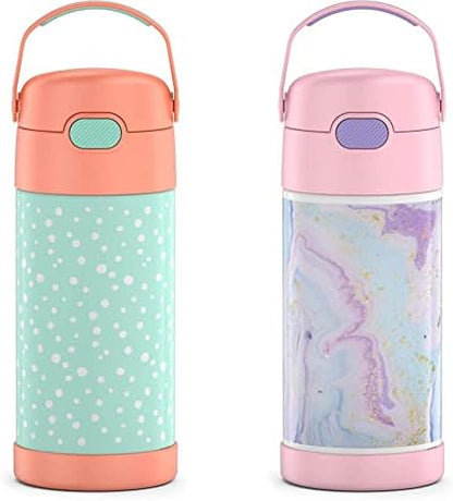 Thermos FUNTAINER 12 Ounce Stainless Steel Kids Bottle, Pastels