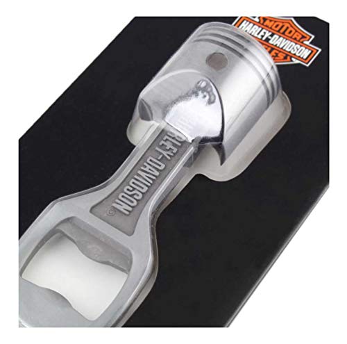 Harley Davidson Engraved H-D Piston Bottle Opener, Pewter Finish HDL-18573