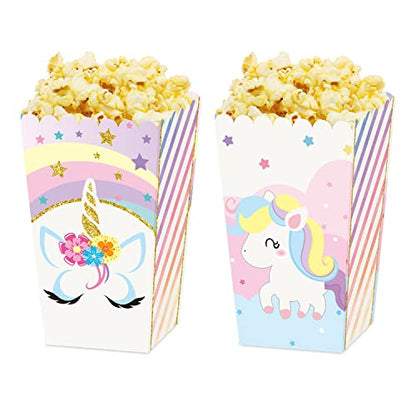  Graduation Popcorn Boxes School Grad Party Favor Plastic Popcorn Treat Boxes 24 Pieces, Blue
