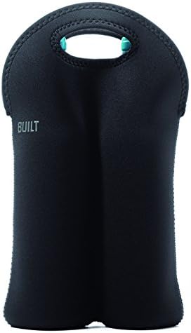  2-Bottle Stain Resistant Neoprene Wine/Water Bottle Tote Big Dot Black & White 2B-BBW