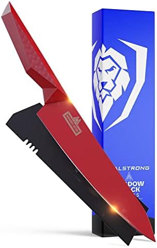  Chef Knife - 8 Inch - Shadow Black Series - Black Titanium Nitride Coated - Razor Sharp Kitchen Knife - High Carbon 7CR17MOV-X Vacuum Treated Steel - Sheath - NSF Certified