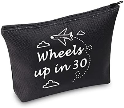 TSOTMO TV Show Merchandise Zipper Pouch Criminal TV Show Inspired Gift Wheels Up In 30 Makeup Bag Gift For Fans (Wheels BLK)
