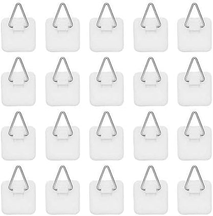  1.25 Inch Invisible Adhesive Plate Hanger Set Vertical Plate Holders For The Wall (20 Pack)