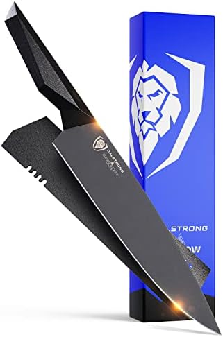 Chef Knife - 8 Inch - Shadow Black Series - Black Titanium Nitride Coated - Razor Sharp Kitchen Knife - High Carbon 7CR17MOV-X Vacuum Treated Steel - Sheath - NSF Certified