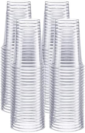  [100 Pack - 16 Oz.] Crystal Clear PET Plastic Cups