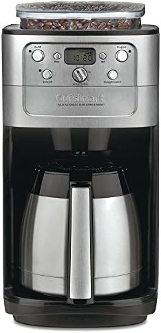 Cuisinart DGB-550BKP1 Automatic Coffeemaker Grind & Brew, 12-Cup Glass, Black And CPT-180P1 Metal Classic 4-Slice Toaster, Brushed Stainless