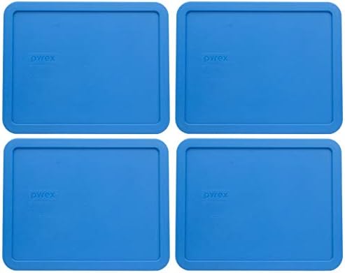 Pyrex 7212-PC Marine Blue Plastic Rectangle Replacement Storage Lid, Made In USA - 2 Pack