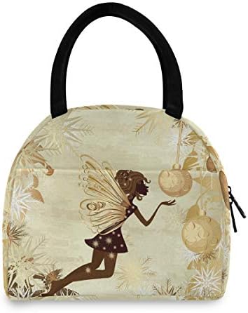  Senya Lunch Bag, White Marble Black Texture Insulated Lunch Box Cooler Bag Tote Bag For Women Kids/Picnic/School/Work