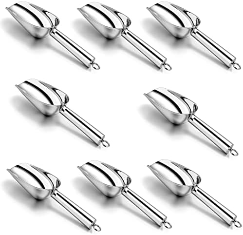  3OZ Mini Scoop Set Of 2, P&P CHEF Stainless Steel Candy Sweet Ice Cube Scoop For Home Bar Buffet Wedding Canisters, Easy Clean & Durable - Gold