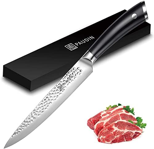  Carving Knife Razor Sharp Slicing Knife, 8 Inch Sushi Knife, High Carbon Stainless Steel Sashimi Knife With Ergonomic Handle For Carving Turkey Cutting Meats, Vegetables And Fruits