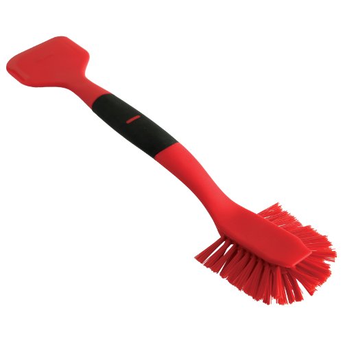  1088R Scrub Brush/Scraper, Red, 13-inch