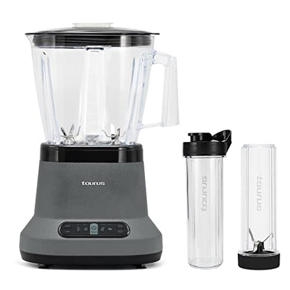 Taurus | Blaze| Maximun Power Per Two| 80 Oz Jar| 4 Presets Functions| Powerful 1500 W| 2 Motors| 2 Times More Durable| Blender And 2 Bottles 2 Go!|