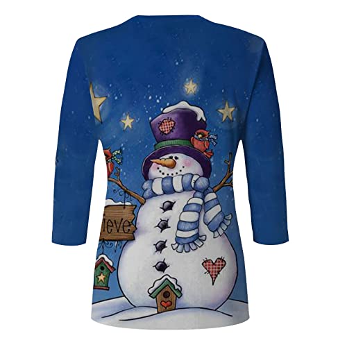  Sweatshirts For Women Loose Fit Fall Crew Neck Sweatshirts Long Sleeve Christmas Print Plus Size Pullover Top Streetwear