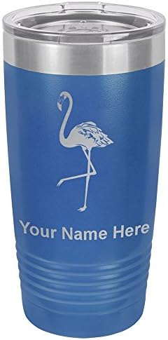 20oz Vacuum Insulated Tumbler Mug, Flamingo, Personalized Engraving Included (Coral)
