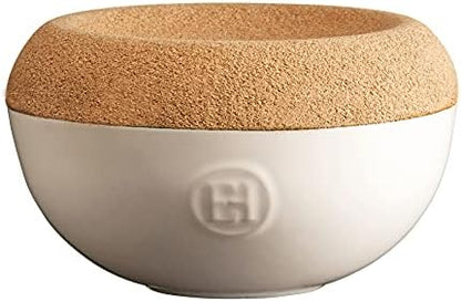 Emile Henry 0.5 Qt. Salt Celler + Cork Lid | Burgundy