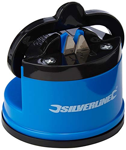  Silverline 270466 Tabletop Blade & Knife Sharpener With Suction Base 60 X 65 X 60mm