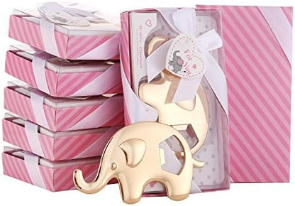  Ack Of 16 Bottle Opener Boy Baby Shower Party Favor Bottle Shaped Bottle Opener Baby Shower Return Gifts For Guest Wedding Party Souvenir Birthday Bridal Shower (Pink Bear, 16)