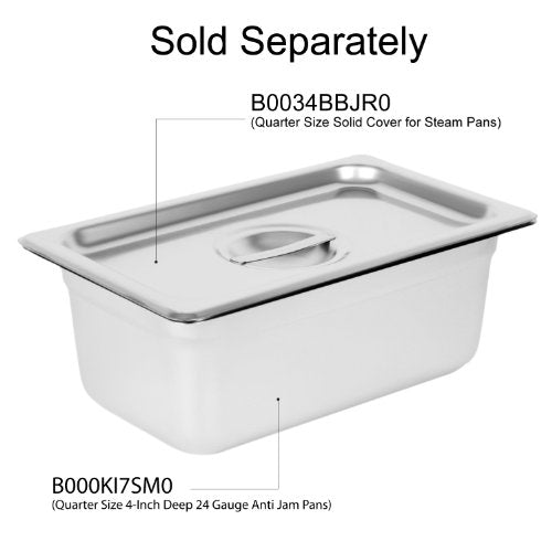  Quarter Size 4-Inch Deep 24 Gauge Anti Jam Pans