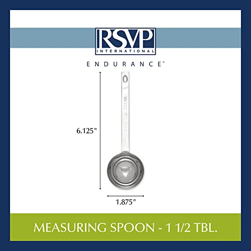  International Endurance Kitchen Collection Open Stock Measuring Spoon, Stainless Steel, Dishwasher Safe, 1.5-Tablespoon