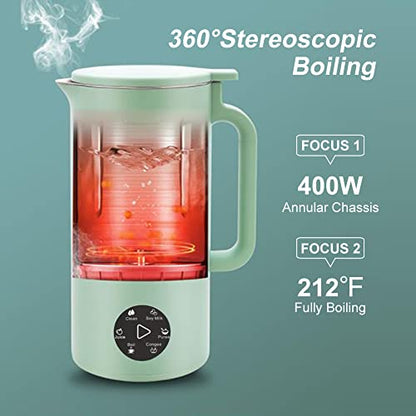  Ni Soybean Milk Maker, Portable Soy Milk Machine With 6 Functions, Juicer Maker, Free Filtering, Self Cleaning And 110V For Household (White-)