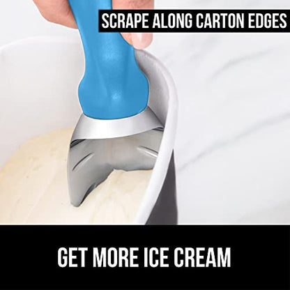  Gorilla Grip Large, Comfortable Handle, Heavy Duty Ice Cream Scoop, Professional Grade Scooper, Get Perfect Shape Scoops, Great For Spooning Frozen Hard Gelato And Sorbet, Cookie Dough, Melon, Aqua