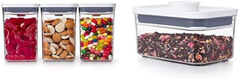  OXO Good Grips 3-PC Small Square Short POP Container Set, White