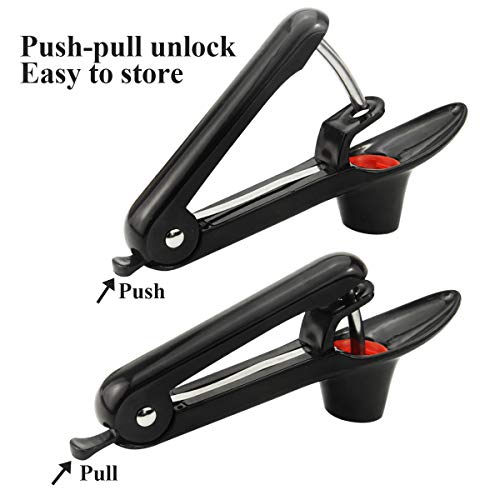  Cherry Pitter Tool, Cherry Pit Remover Tool, Cherry Picker, Fruit Core Remover Design For Make Delicious Cherries Dishes And Cocktail Cherries (Black)