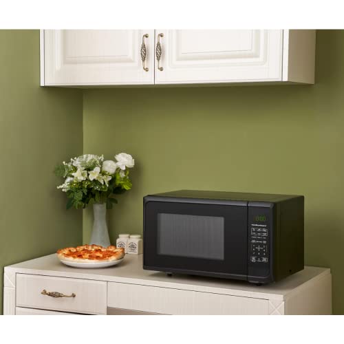  LERORA 0.9 Cu. Ft. Matte Black Microwave Oven,+30 Seconds, Full Power Express Cook,Defrost By Weight And By Time.