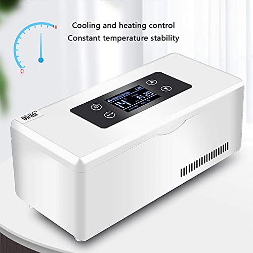  TONPOP Mini Fridge Refrigerator Box Portable Intelligent Control LED Rechargeable Car Dual-use Portable Small Portable Refrigerator ()