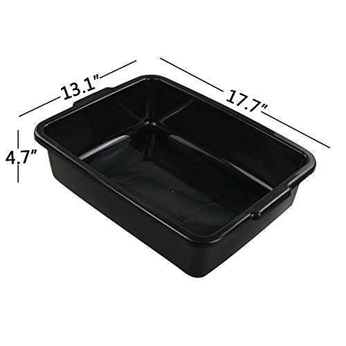  13 L Plastic Commercial Tote Box, Bus Tubs/Bus Box, 4-Pack
