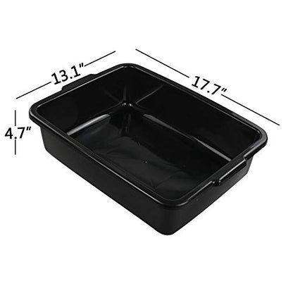  13 L Plastic Commercial Tote Box, Bus Tubs/Bus Box, 4-Pack